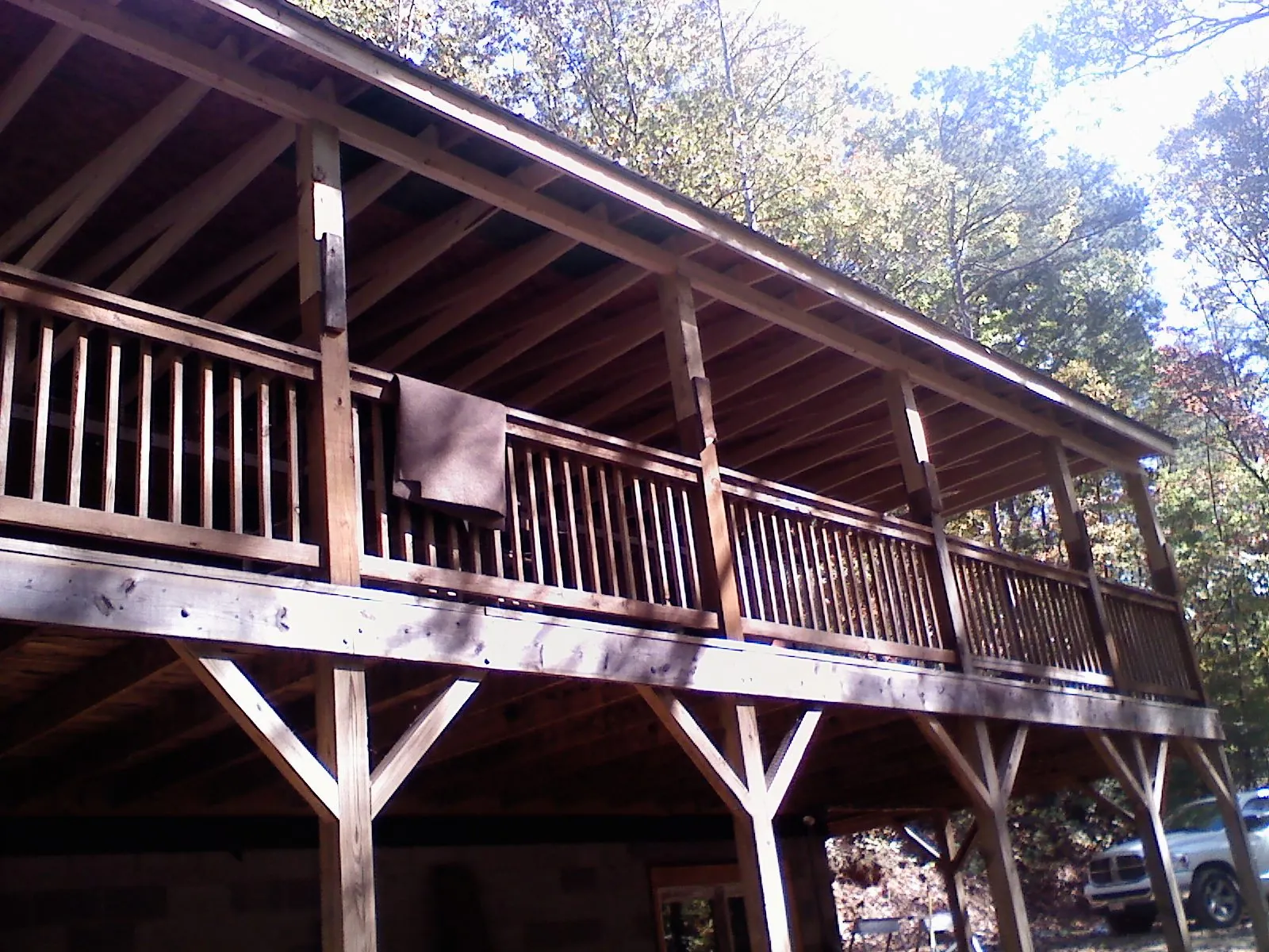 Timber framing under a new elevated porch and deck — Roof Leak Repair in Burnham by Roofing Brothers